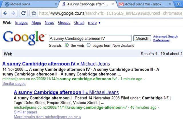 Google and me - a bit of milestone