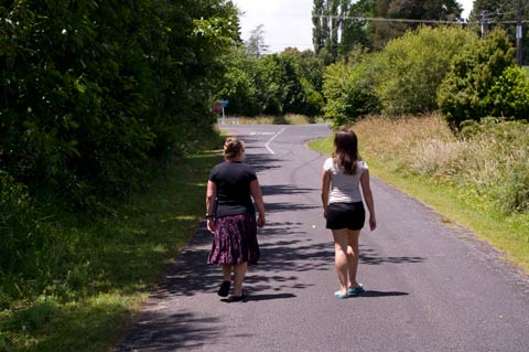 Abbie and Camilla, Tikorangi Road, Taranaki