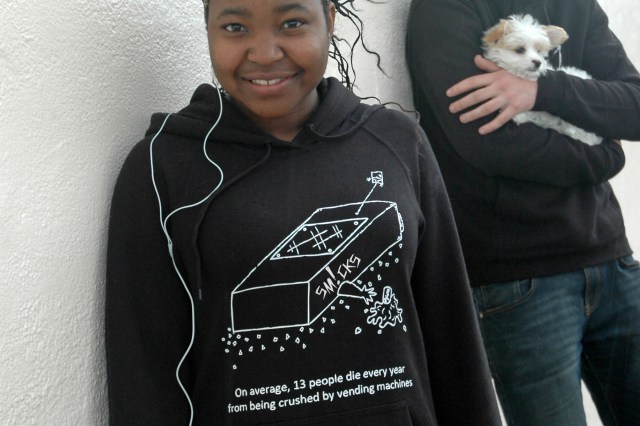 hoodies (available only in black, $59.90) or t-shirts (available in blue as well as black, $24.90) 