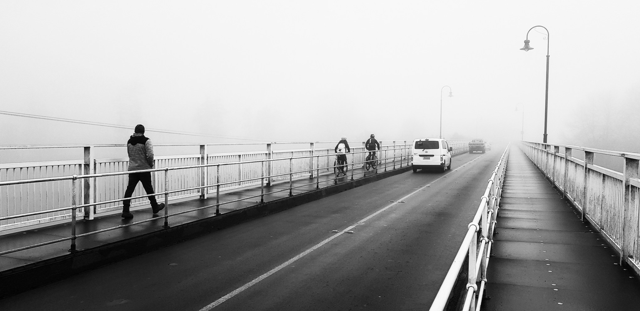 Crossing the Waikato River. Victoria Bridge, Cambridge, Waikato. 7:52AM 2.8.2018