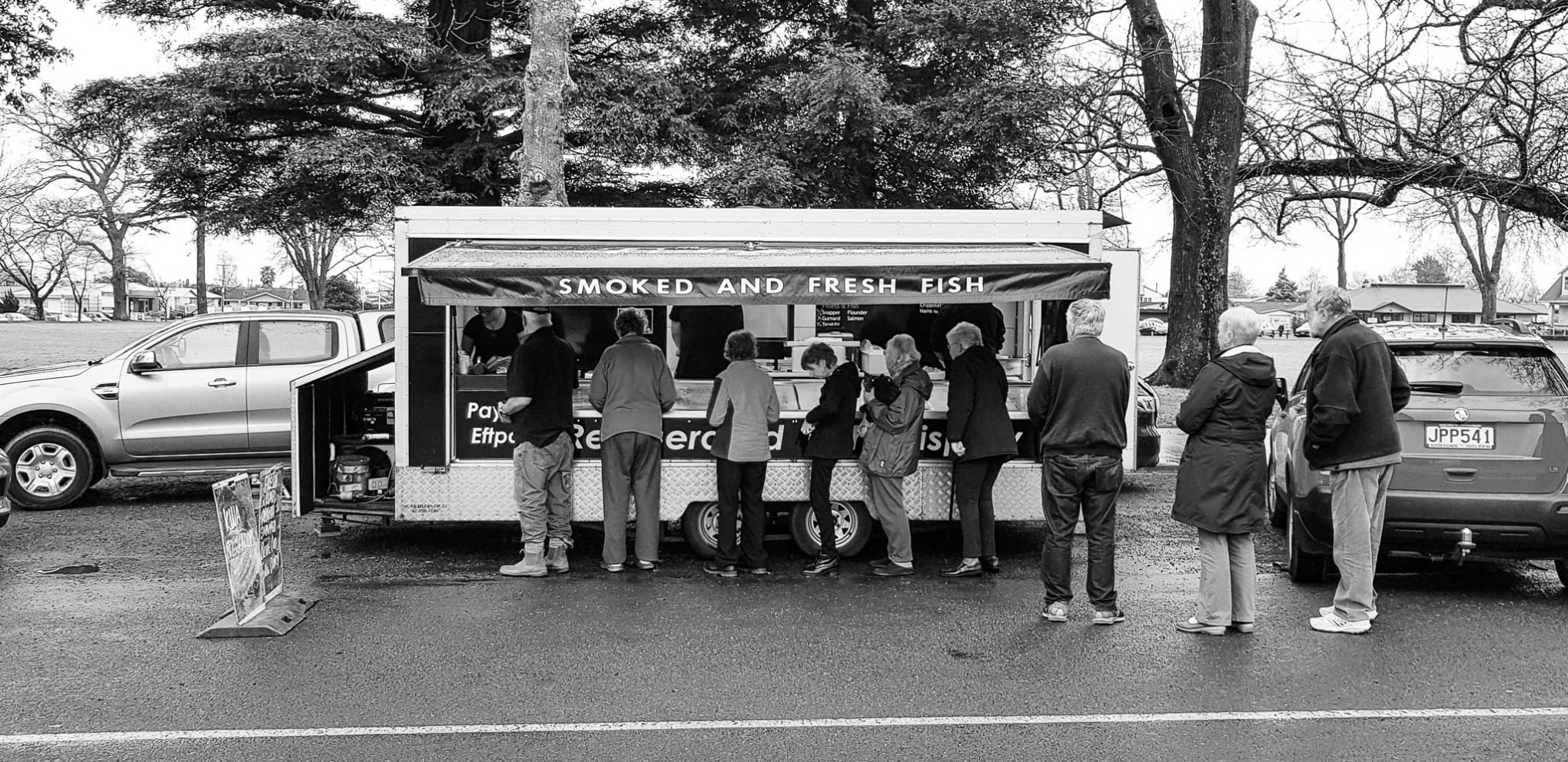 smoked and fresh fish, Victoria Square / Town Hall. Cambridge Waikato NZ 3.8.18