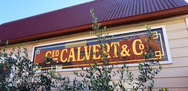 Geo. Calvert & Co. sign, Empire Street, Cambridge, Waikato, New Zealand.