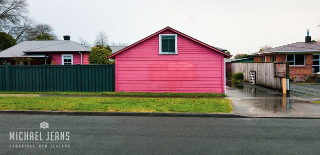 .. just a tad (tinch / tad / smidgen) enhanced for a rainy afternoon, street view, Leamington, Waikato, New Zealand. 2018-07-09 16.40.14