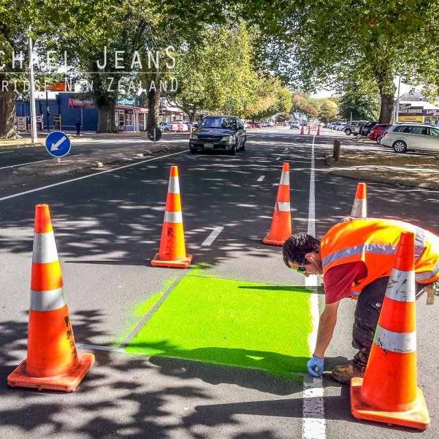 Cycle lane Victoria Street Cambridge New Zealand