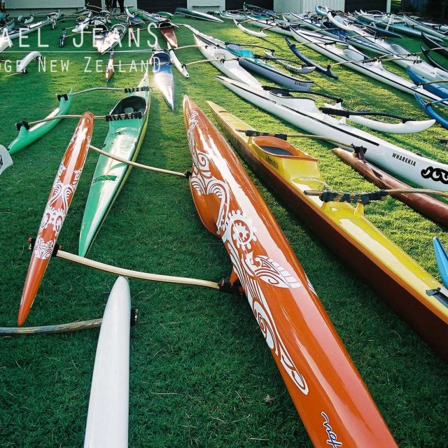Waka ama tribute Lake Karapiro Domain