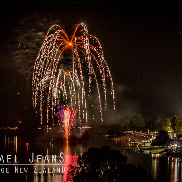 Fireworks Lake Karapiro Hydro Dam Waikato November 2016