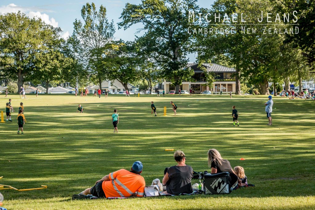Friday evening cricket Victoria Square Cambridge New Zealand